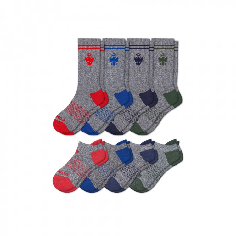 Bombas Men's Calf & Ankle Sock 8-Pack - Click Image to Close