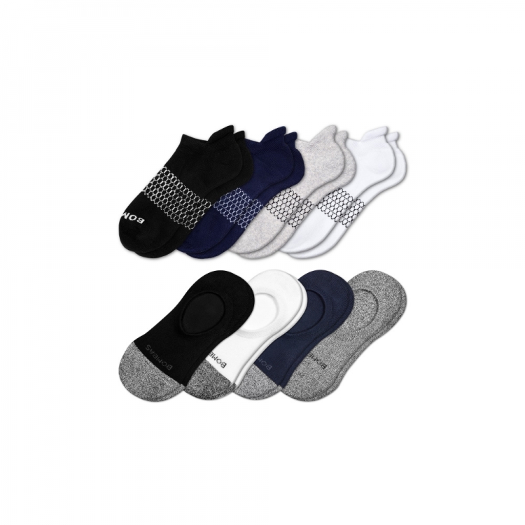 Bombas Women's Ankle & Cushioned No Show Sock 8-Pack - Click Image to Close