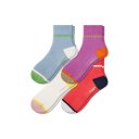 Bombas Women's Lightweight Ribbed Quarter Sock 4-Pack