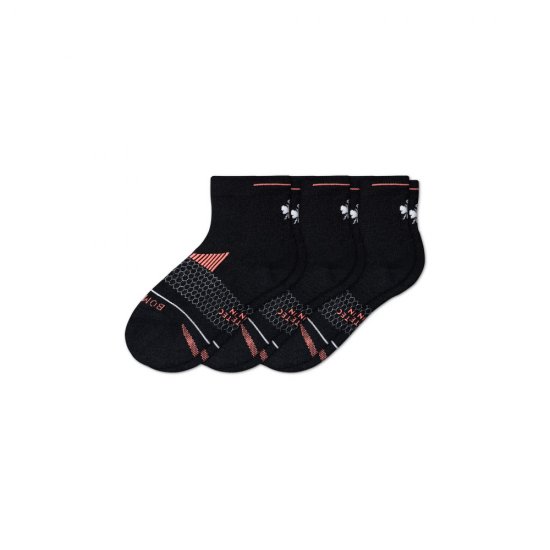 Bombas Men's Merino Wool Blend Running Quarter Sock 3-Pack