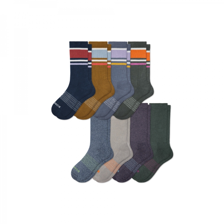 Bombas Men's Calf Sock 8-Pack - Click Image to Close