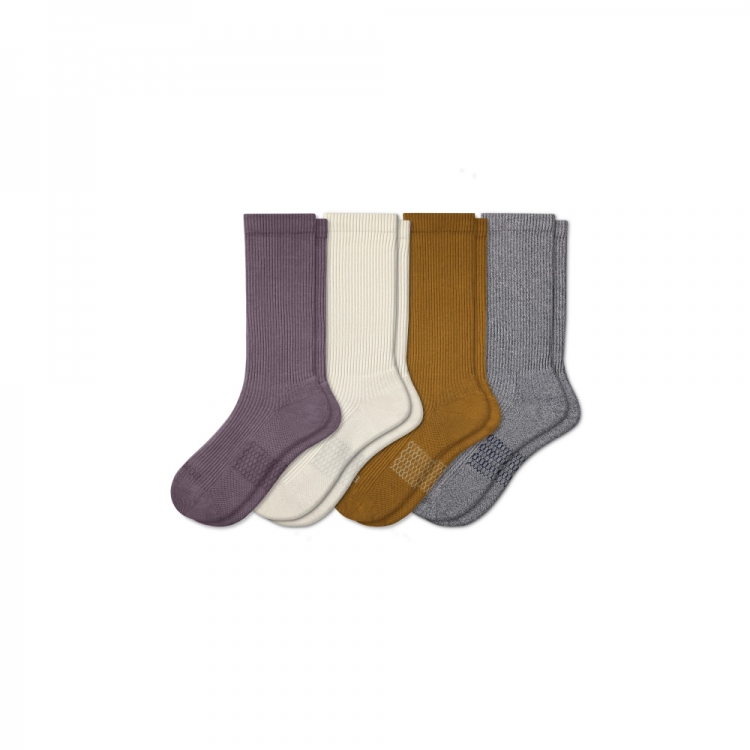 Bombas Men's Modern Rib Calf Sock 4-Pack - Click Image to Close