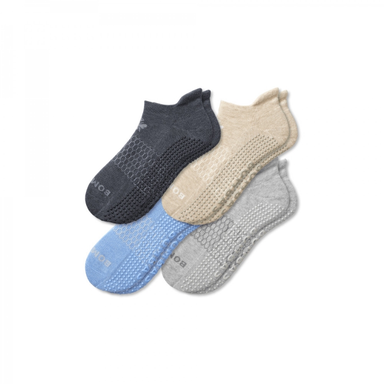 Bombas Men's Grippers Ankle Sock 4-Pack - Click Image to Close