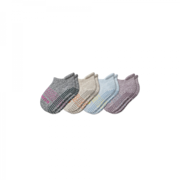 Bombas Toddler Marl Gripper Ankle Sock 4-Pack - Click Image to Close