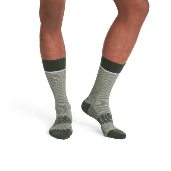 Bombas Men??s Winter Grid-Knit Dress Calf Socks