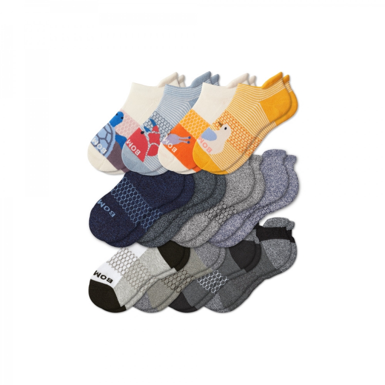 Bombas Youth Ankle Sock 12-Pack - Click Image to Close