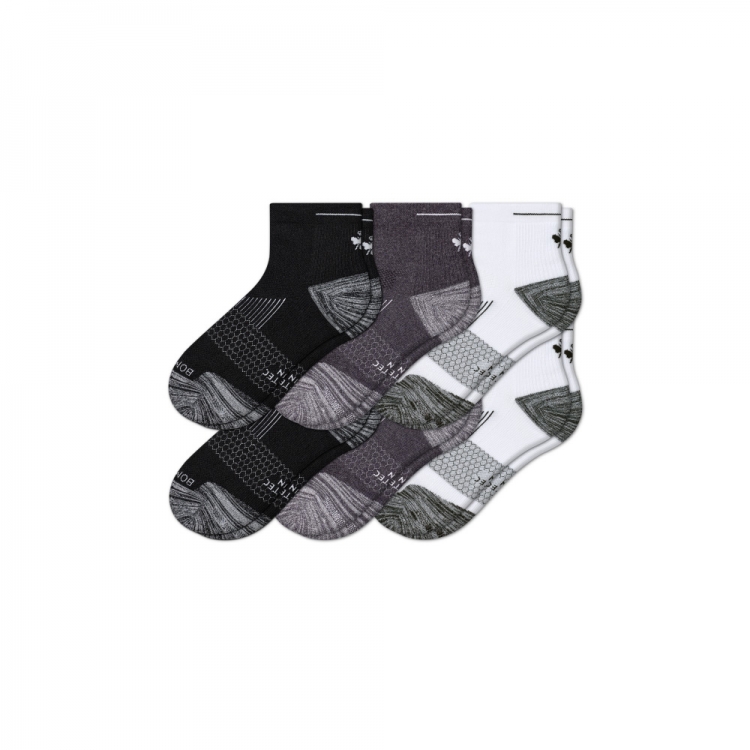 Bombas Men's Running Quarter Sock 6-Pack - Click Image to Close