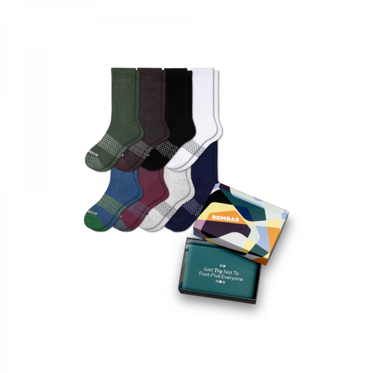 Bombas Men??s Calf Sock 8-Pack Gift Box - Click Image to Close