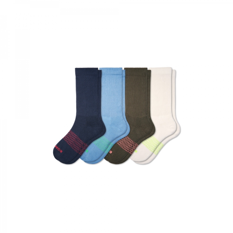 Bombas Men's Solids Calf Sock 4-Pack - Click Image to Close