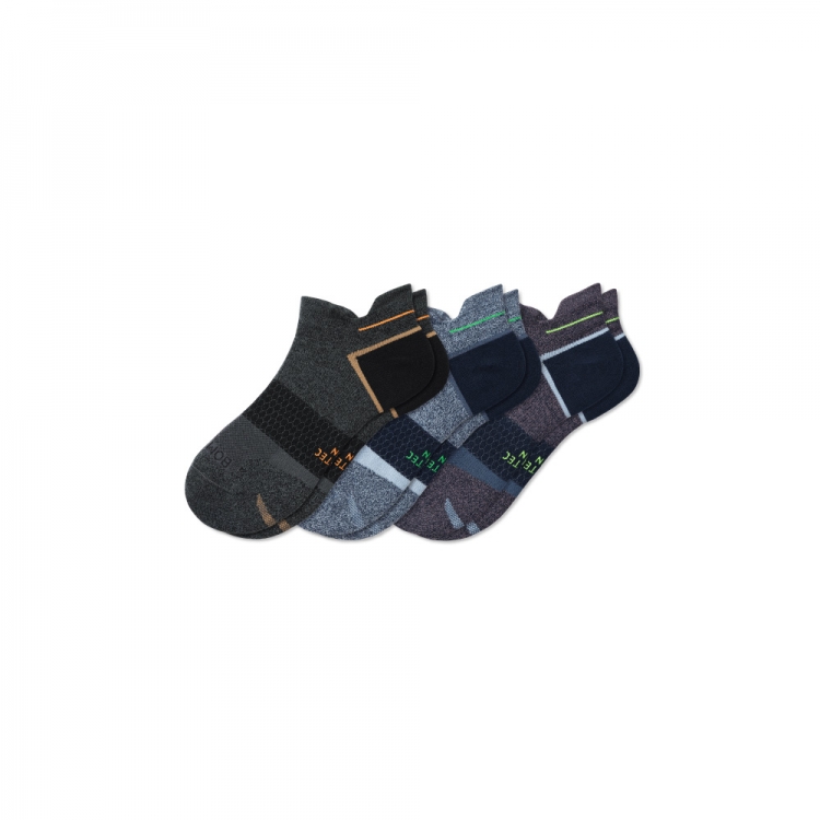 Bombas Men's Running Ankle Sock 3-Pack - Click Image to Close