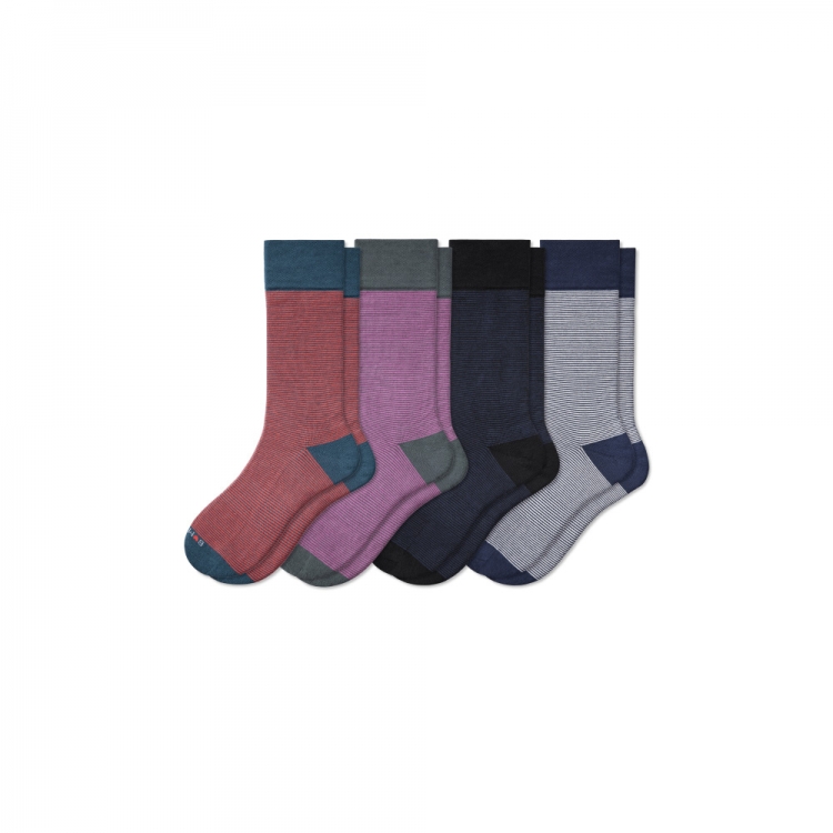 Bombas Men's Dress Calf Sock 4-Pack - Click Image to Close