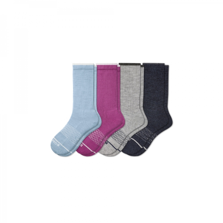 Bombas Women's Merino Wool Blend Calf Sock 4-Pack - Click Image to Close