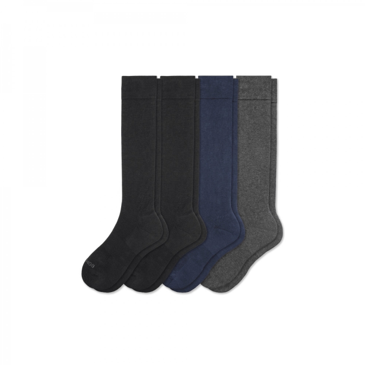 Bombas Men's Dress Over the Calf Sock 4-Pack - Click Image to Close