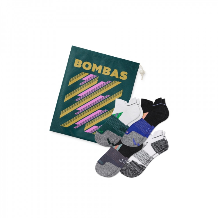 Bombas Men's Running Ankle Sock 4-Pack Gift Bag - Click Image to Close