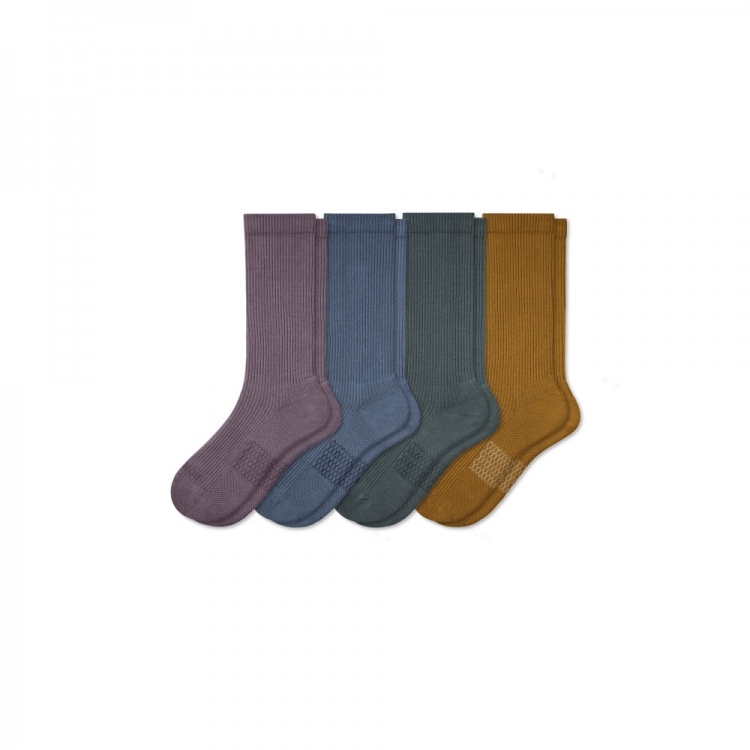 Bombas Women's Modern Rib Calf Sock 4-Pack - Click Image to Close