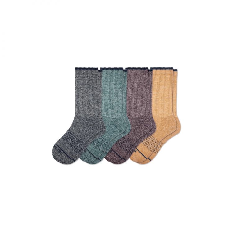 Bombas Men's Merino Wool Blend Calf Sock 4-Pack - Click Image to Close