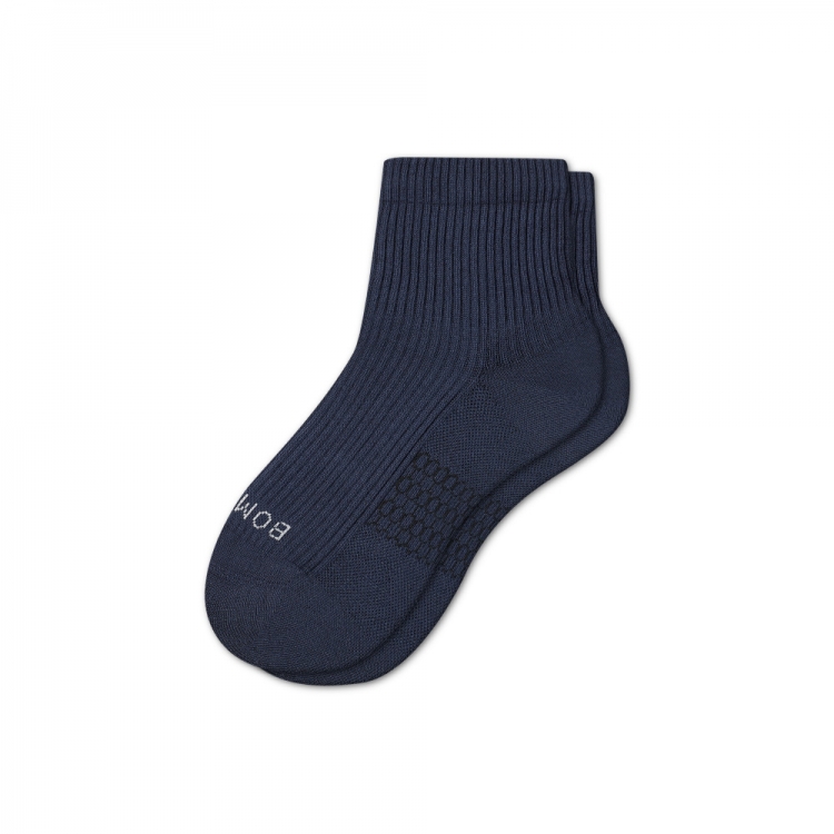 Bombas Men's Modern Rib Quarter Socks - Click Image to Close