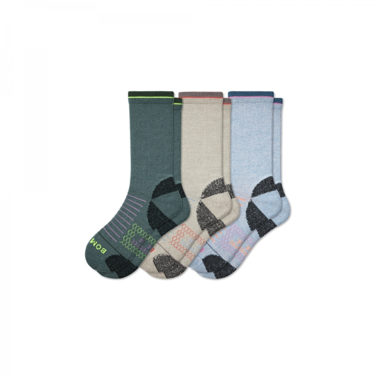 Bombas Men's Merino Wool Blend Hiking Calf Sock 3-Pack - Click Image to Close