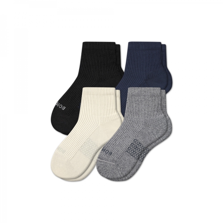 Bombas Women's Modern Rib Quarter Sock 4-Pack - Click Image to Close