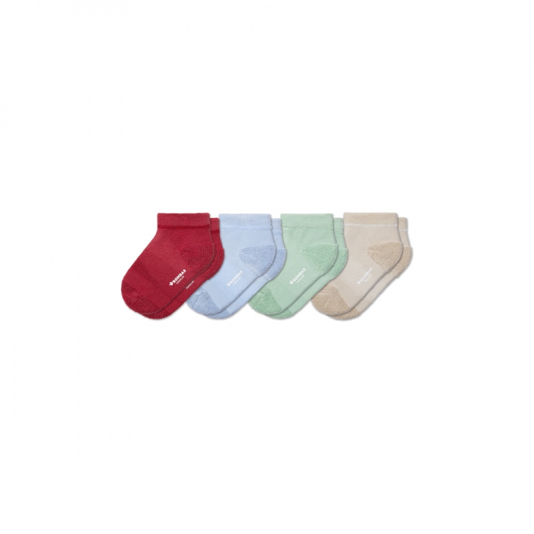 Bombas Toddler Lightweight Terry Ankle Sock 4-Pack - Click Image to Close