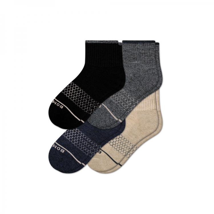 Bombas Women's Merino Wool Blend Quarter Sock 4-Pack - Click Image to Close