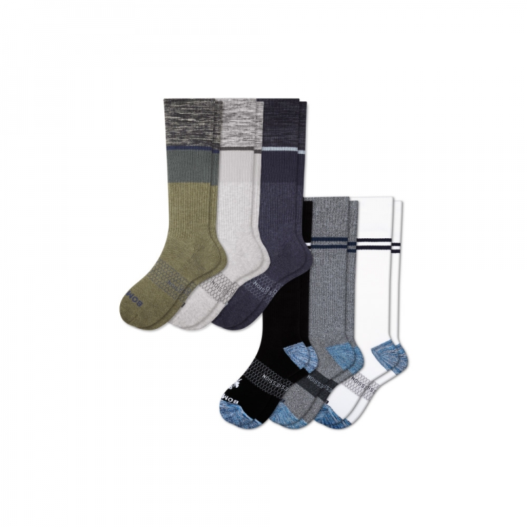 Bombas Men's Everyday Compression Sock 6-Pack (15-20mmHg) - Click Image to Close