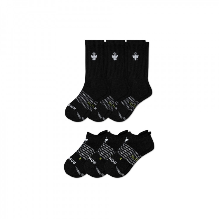 Bombas Men's All-Purpose Performance Calf & Ankle Sock 6-Pack - Click Image to Close