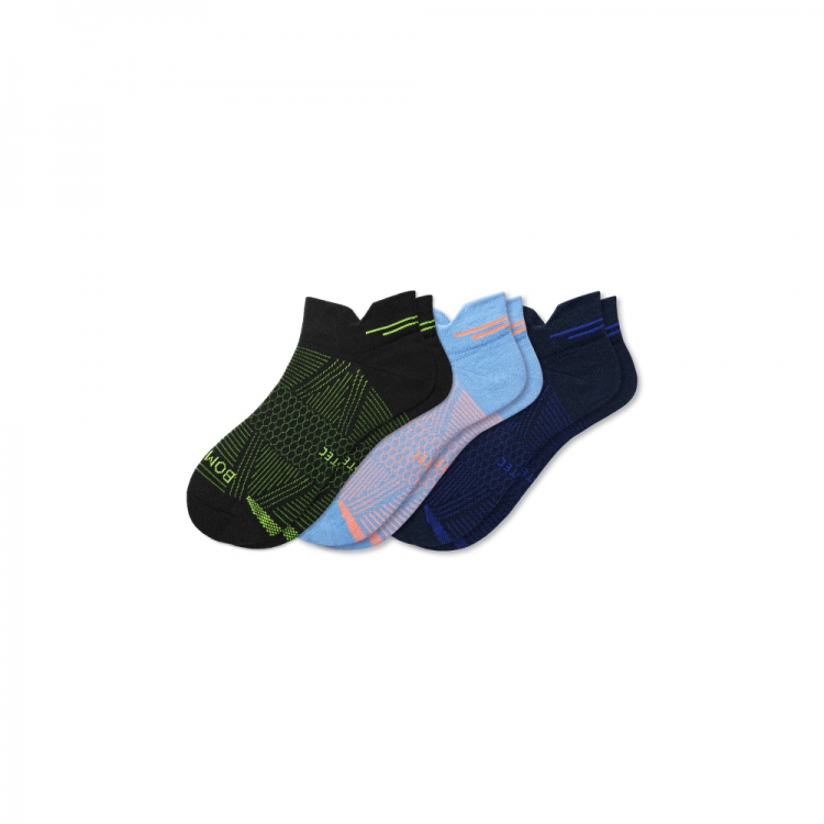 Bombas Men's Lightweight Athletic Ankle Sock 3-Pack - Click Image to Close