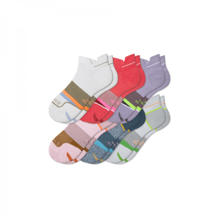 Bombas Women's Running Ankle Sock 6-Pack - Click Image to Close