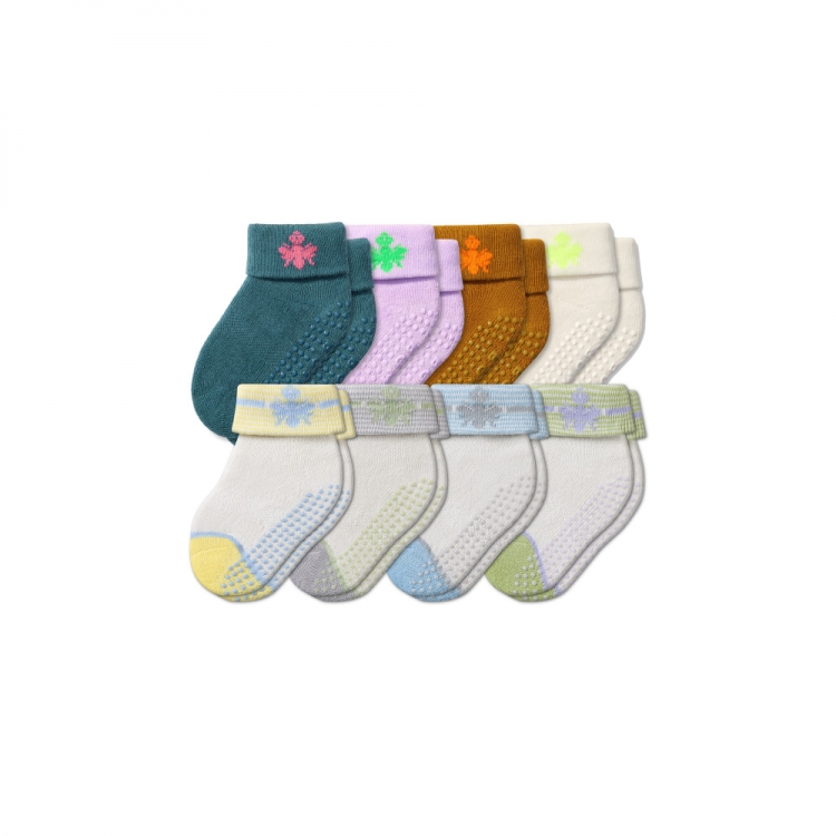 Bombas Baby Gripper Socks 8-Pack (6-12 Months) - Click Image to Close