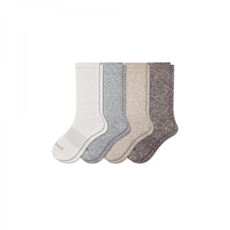 Bombas Women's Chunky Ragg Calf Sock 4-Pack - Click Image to Close