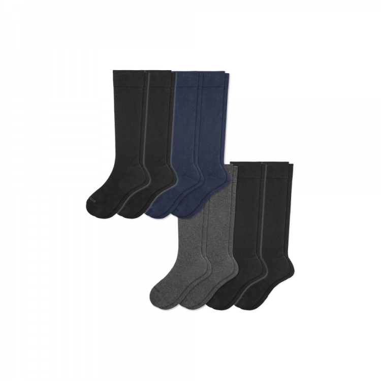 Bombas Men's Dress Over the Calf Sock 8-Pack - Click Image to Close