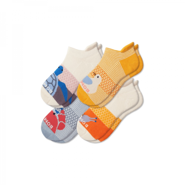 Bombas Youth Seaside Ankle Sock 4-Pack - Click Image to Close