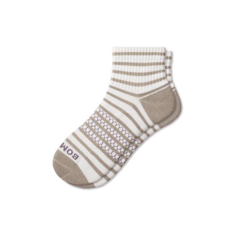 Bombas Women's Coastal Stripe Quarter Socks - Click Image to Close