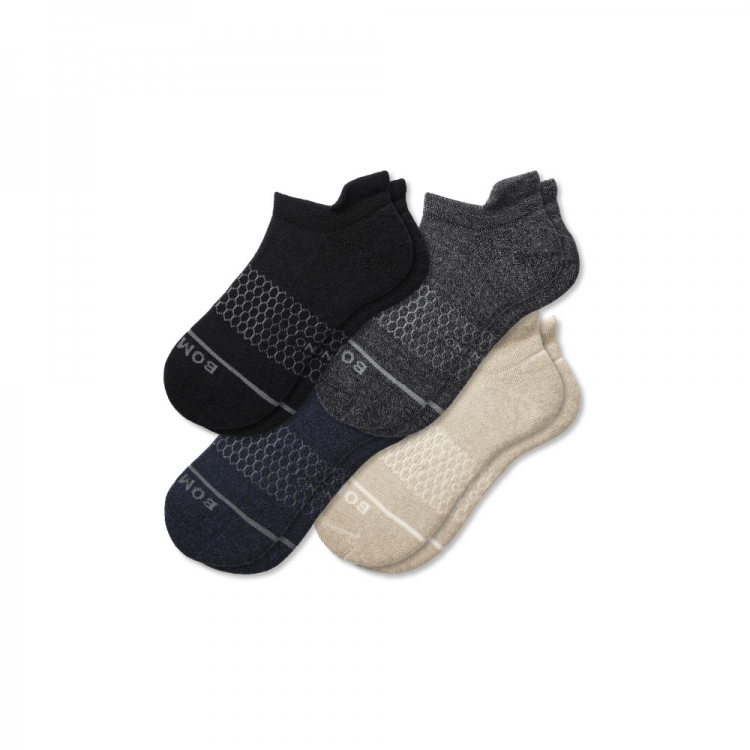 Bombas Men's Merino Wool Blend Ankle Sock 4-Pack - Click Image to Close