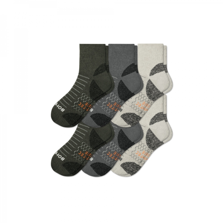 Bombas Men's Hiking Quarter Sock 6-Pack - Click Image to Close