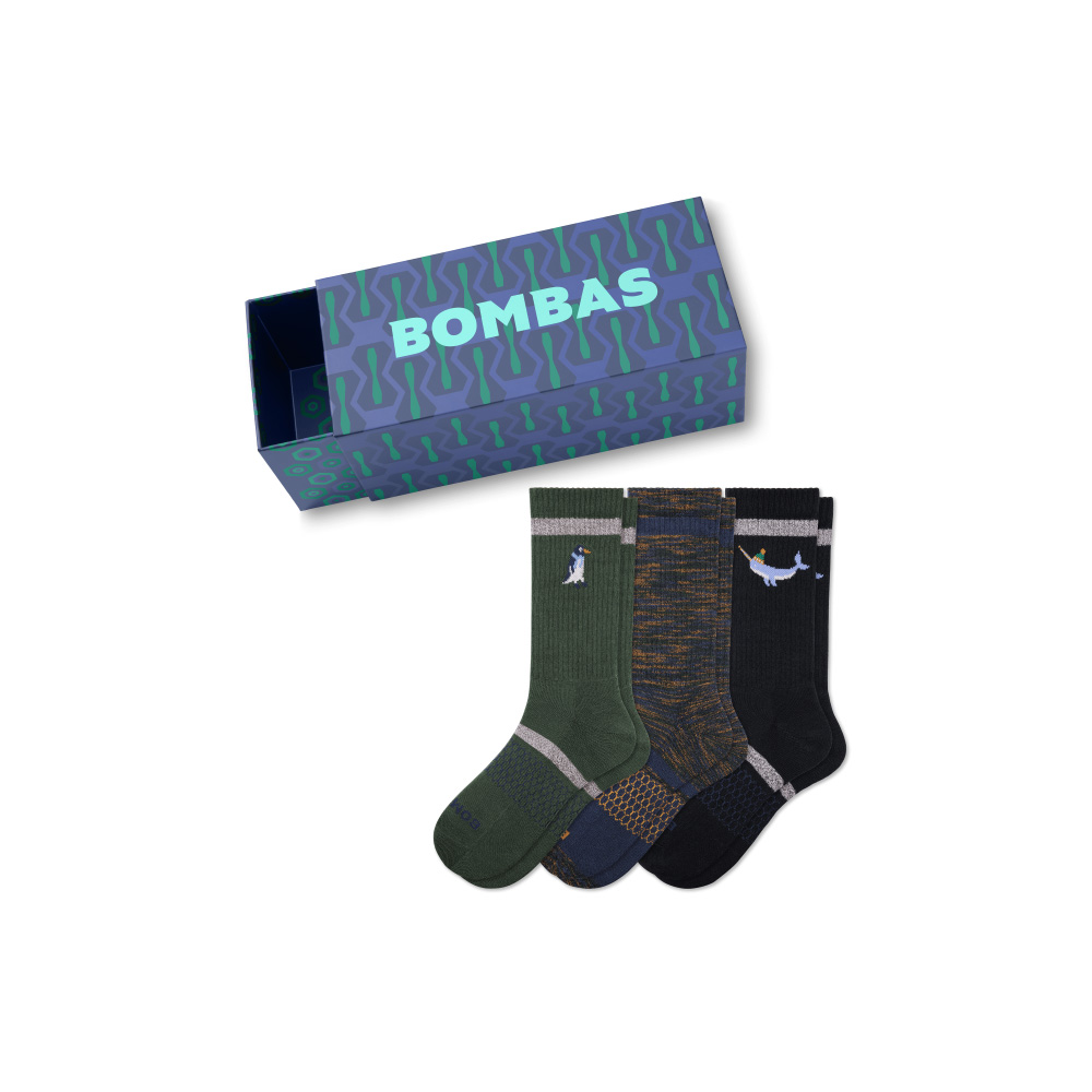 Bombas Men's Winter Calf Sock 3-Pack Gift Box