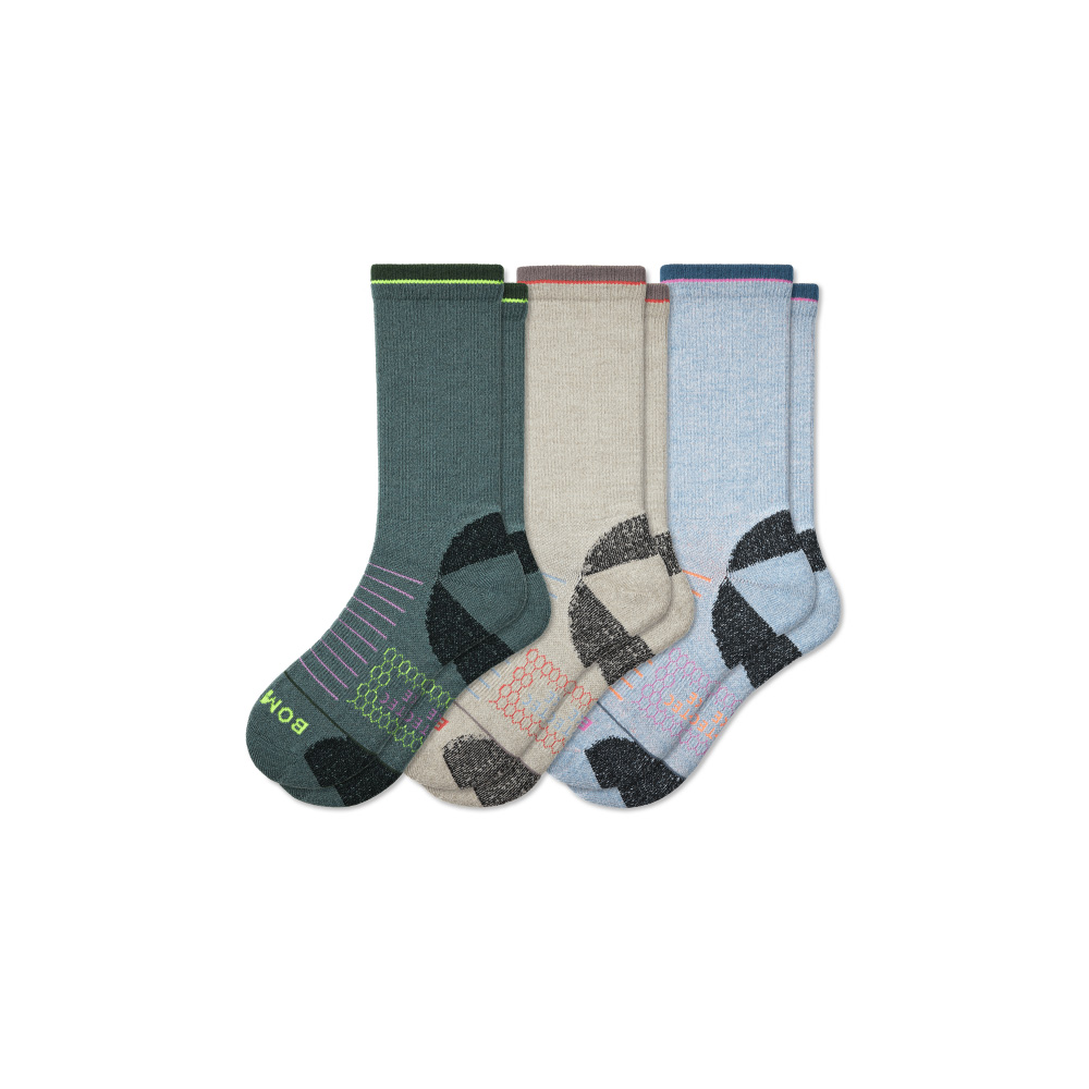 Bombas Men's Merino Wool Blend Hiking Calf Sock 3-Pack